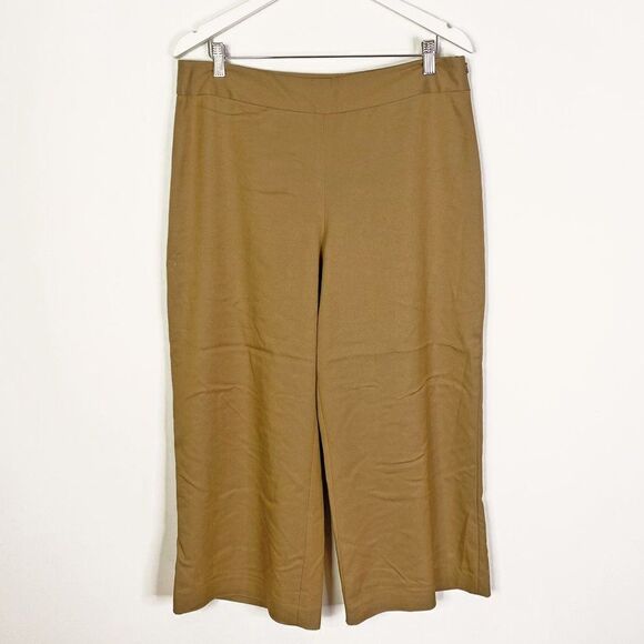 Nic + Zoe Beige Cropped Wide Leg Pants - Picture 1 of 6